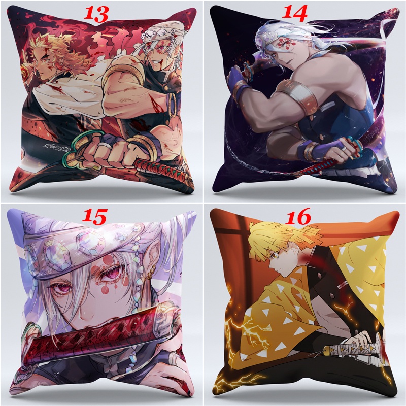 Vỏ Gối Đơn In Hình Demon Slayer Bằng Polyester Trang Trí Nhà Cửa/Xe Hơi