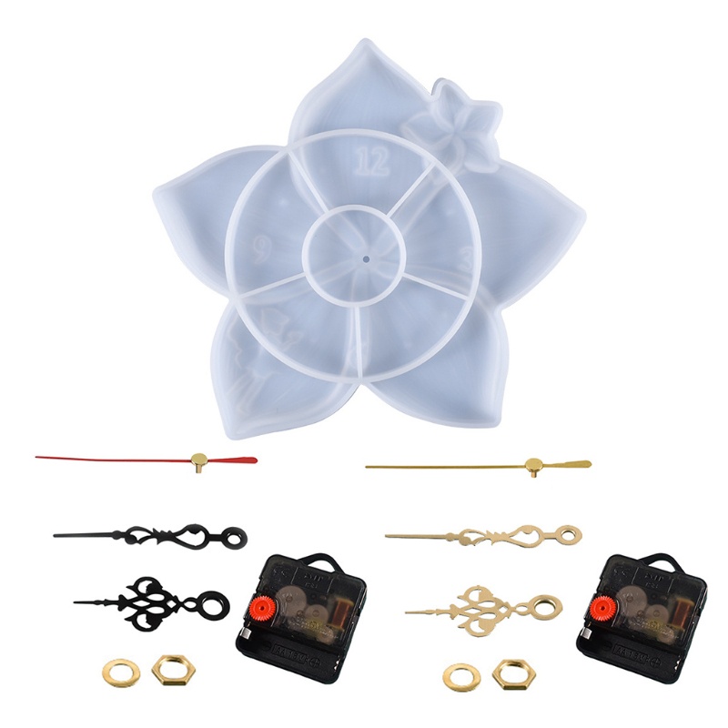 Khuôn Silicone Làm Bánh Hình Hoa / Đồng Hồ / Đồng Hồ Trang Trí Phòng Khách DIY