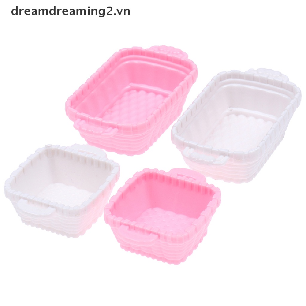 Bộ 4 Giỏ Đựng Thức Ăn mini Thân Thiện Với Môi Trường Dễ Thương Cho Búp Bê