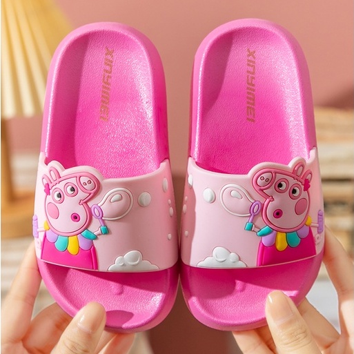 Dép lê Peppa pig cho bé gái 3-8 tuổi, dép quai ngang heo peppa chất liệu EVA cao cấp Tulastore