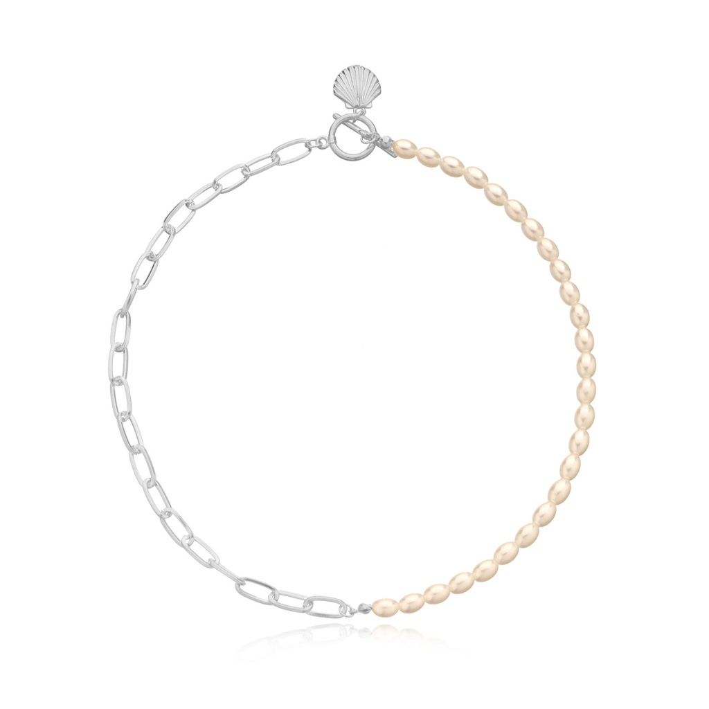 Vòng cổ Hình Vỏ Sò Đính Ngọc Trai Thời Trang Dành Cho Nữ