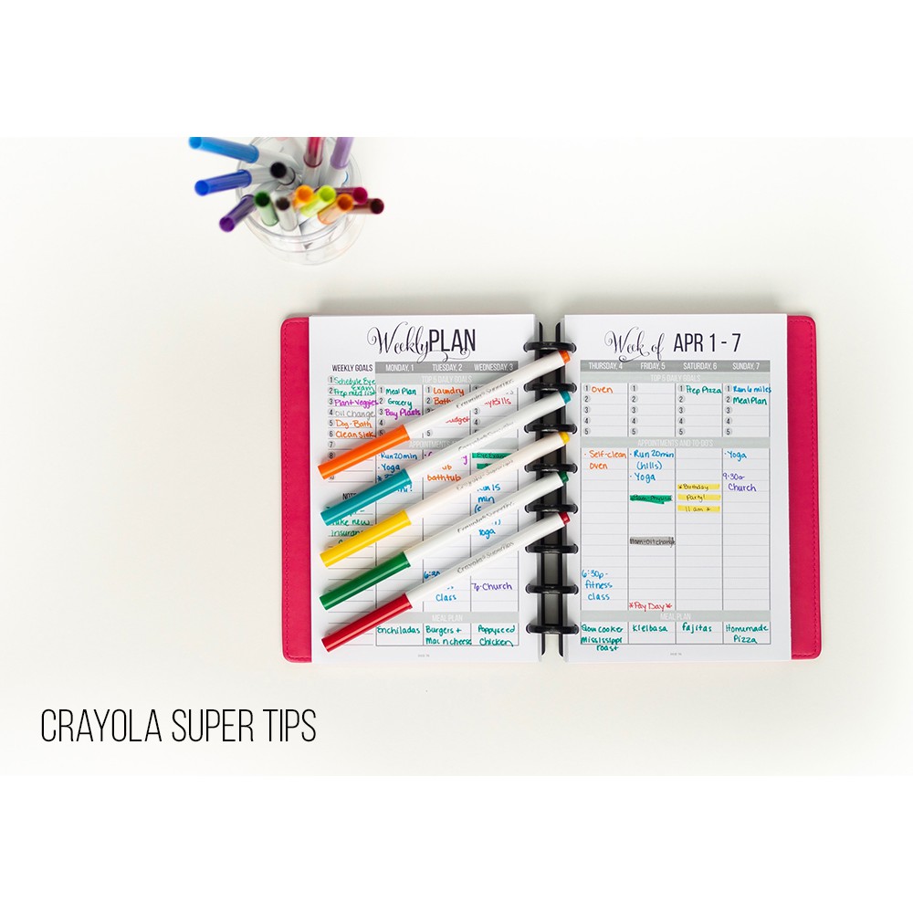 BỘ BÚT VẼ NÉT THANH NÉT ĐẬM CRAYOLA SUPER TIPS 20 CÂY