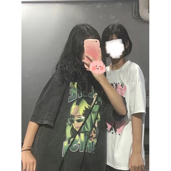 Áo thun Billie Eilish tay lỡ form rộng order 15-20 ngày màu wash - A014