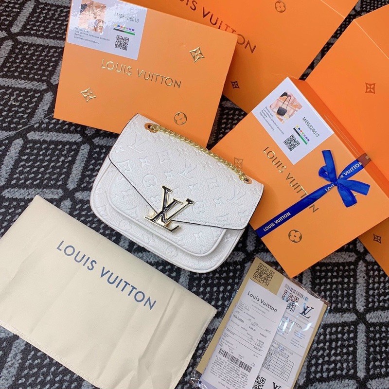 Túi LV mở nắp hộp nam châm vip nguyên seal hai màu size 22