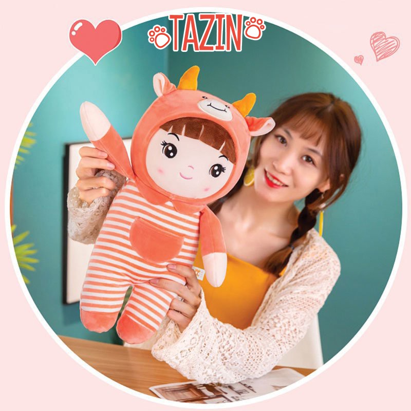 Búp bê em bé gái cute đáng yêu, búp bê nhồi bông cho bé cao cấp Tazin