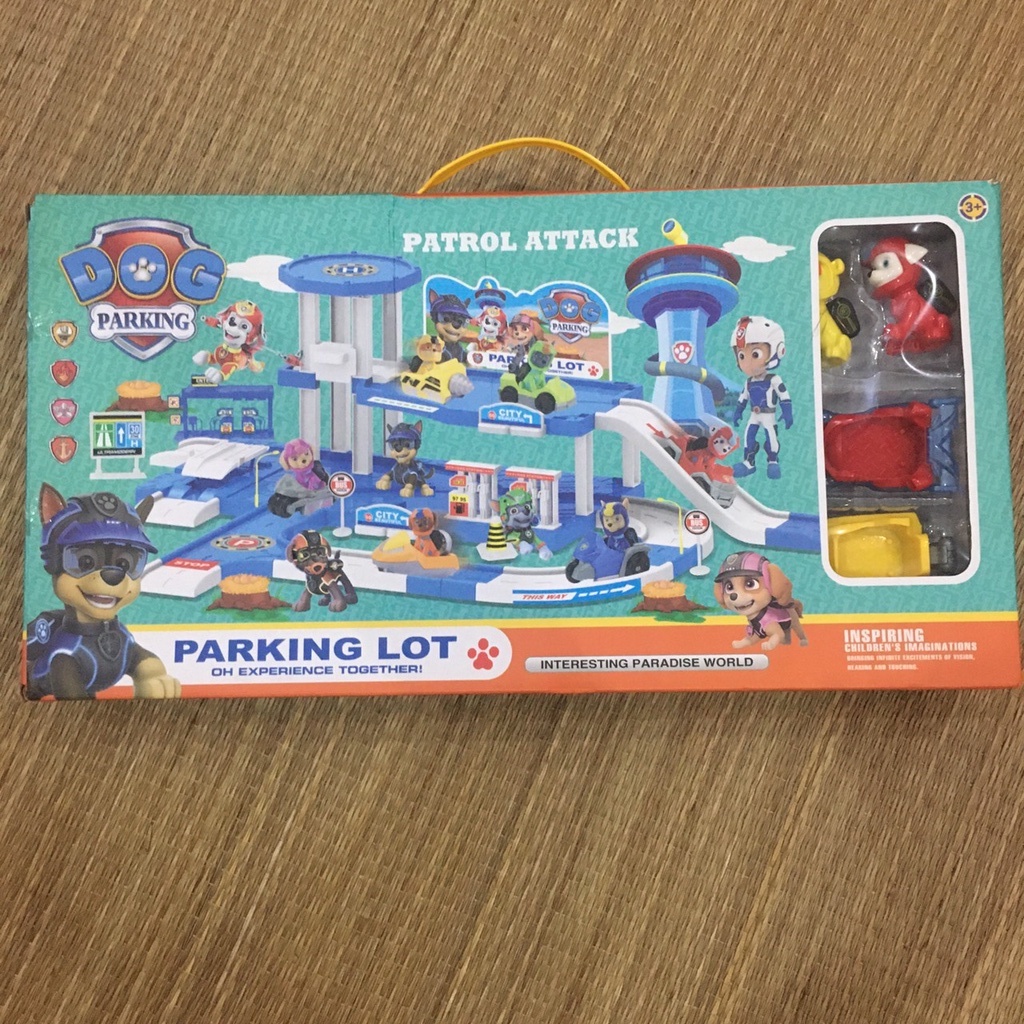 [FREESHIP❤️] Đồ Chơi Xếp Hình Mô Hình Bãi Đỗ Xe Những Chú Chó Cứu Hộ Poli Car Parking Lot