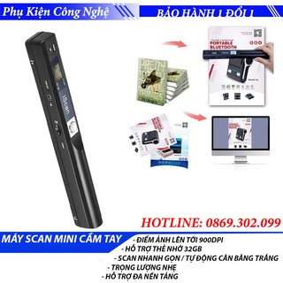 Máy scan màu di động siêu nhanh độ nét cao iScan 900DPI - Máy Quét Tài Liệu iScan Mini Cầm Tay Định Dạng JPG