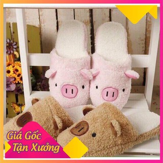 Dép bông nỉ hình thú đi trong nhà