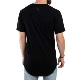 Áo thun longtee basic lai bầu màu đen cotton 100%_Fox inisex