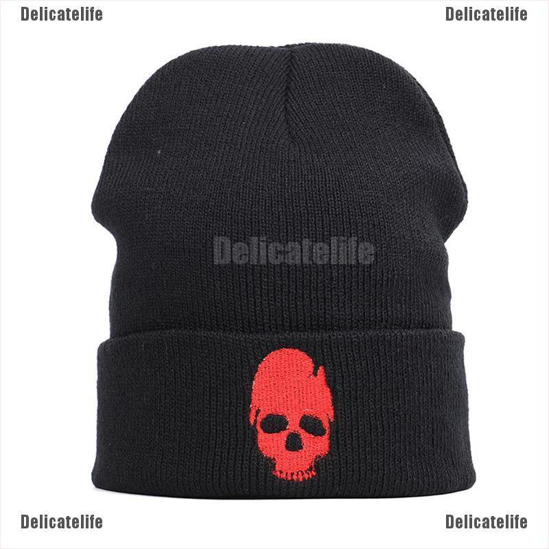 [Delicatelife] Crochet Cap Skull Knit Beanie Unisex Baggy Hip Hop Hat