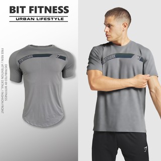 Áo thun cao cấp Gymshark logo phản quang 7 màu - Áo thun tập gym chất poly xịn xò - BiT Fitness TEE.GS.LGN.PQ