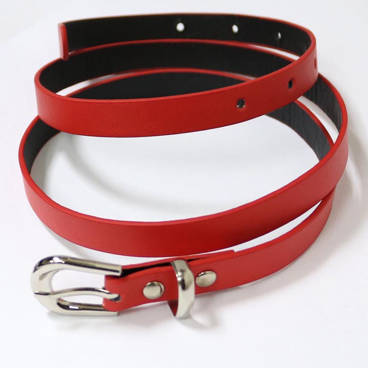 Thắt lưng nữ bản nhỏ khóa sắt trắng