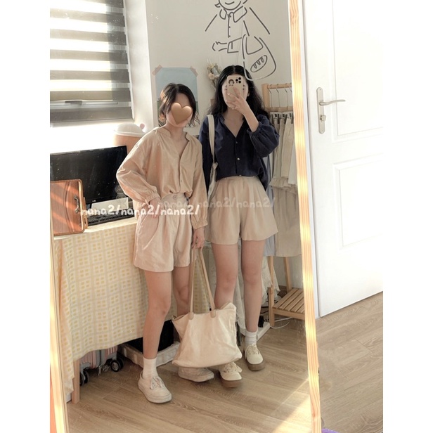 Quần short vải thô đũi(Ảnh Thật team Nana21 chụp)
