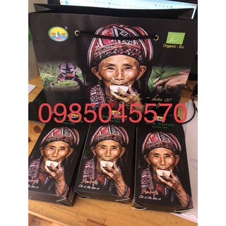 Trà xanh cổ thụ trên 300 tuổi hữu cơ Shan Tuyết Fìn Hò Trà 100g Hoàng Su Phì Hà Giang Ocop 5*