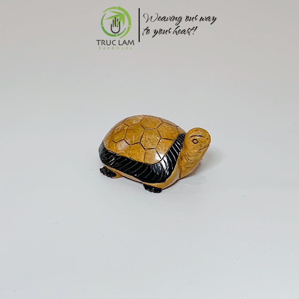 Tượng Trang Trí Hình Rùa Đá Tự Nhiên Điêu Khắc Thủ Công Cỡ Nhỡ - Trúc Lâm Handmade