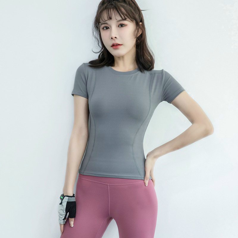 Áo thun trơn tập gym yoga thể thao nữ TYM vải cao cấp co dãn A001 - TYM FASHION