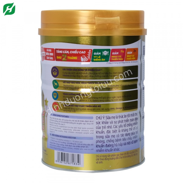 Sữa cho trẻ suy dinh dưỡng, thấp còi Care 100 GOLD cho trẻ 1 – 10 tuổi