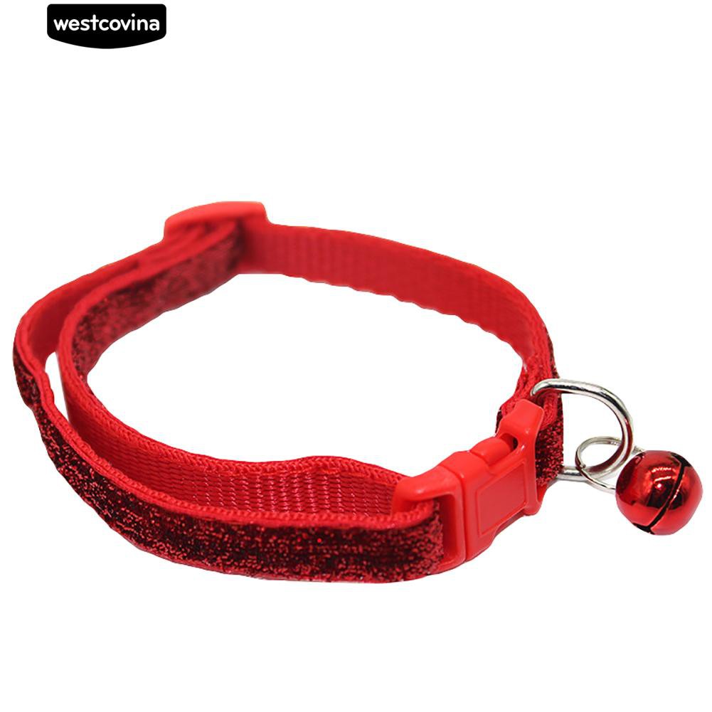 Vòng cổ kèm chuông phối họa tiết lấp lánh cho thú cưng