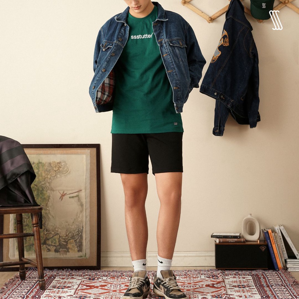 Áo thun nam nữ form refined fit SSSTUTTER form loose cotton thoáng mát in chữ SSSTUTTER TEE - SANS