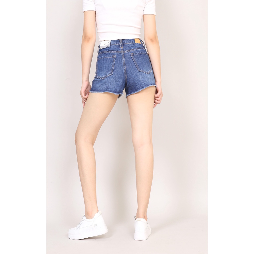 Quần Short Jean Nữ rách coton gấu tua  CT Jeans