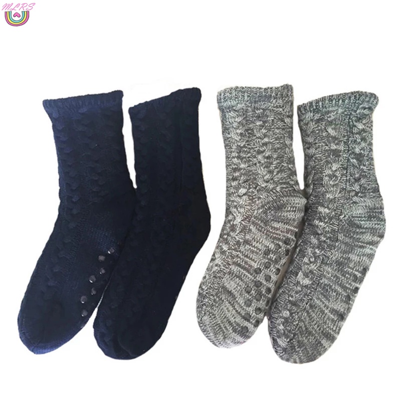Vớ đệm bông mềm màu trơn giữ ấm mùa đông cho nam