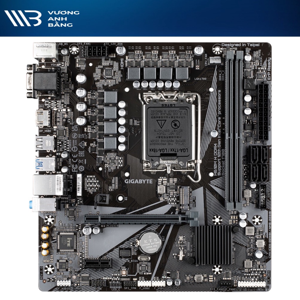 Mainboard Bo Mạch Chủ GIGABYTE H610M H DDR4 -Hàng Chính Hãng