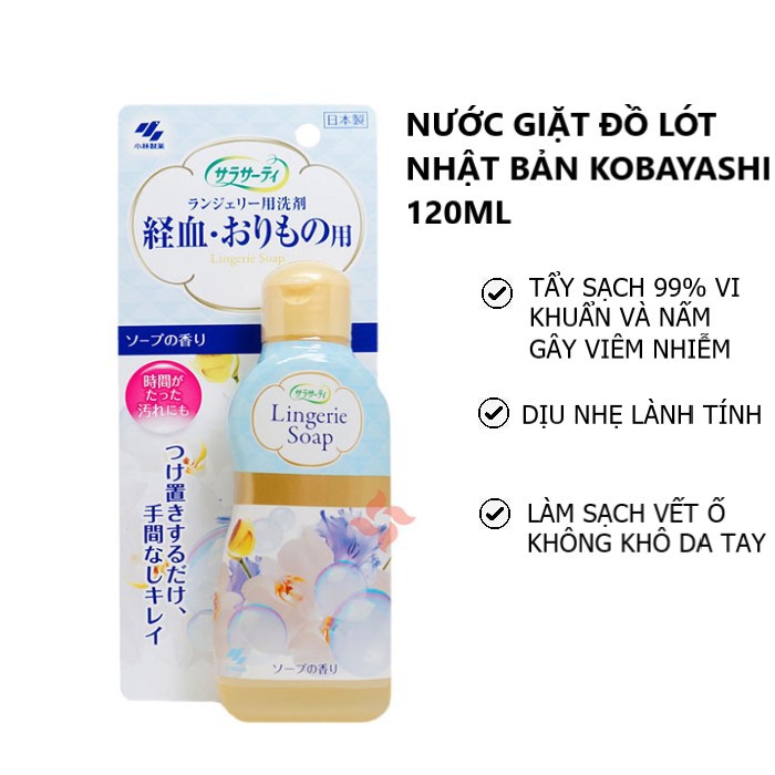 Nước giặt quần lót Lingerie Soap 120ml Hàng Nhật nội địa nước giặt đồ lót chuyên dụng JAPMALL