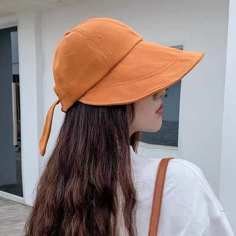 Nón Vải Vành Rộng Buộc Phía Sau Hot Trend Kiểu Hàn