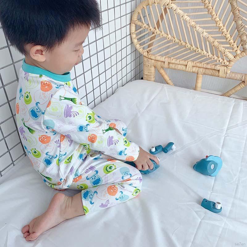 Bộ Đồ Ngủ Pijama Dài Tay Vải Nhung Giữ Ấm Cho Bé Se7