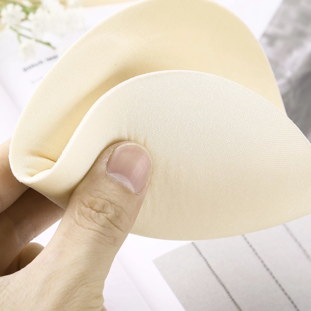 1 Cặp Mút Đệm Nâng Ngực / Áo Ngực Hình Tròn Màu Nude Có Thể Tái Sử Dụng
