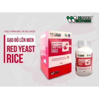 Viên uống giảm nguy cơ tim mạch, mỡ máu, xơ vữa Men Gạo Đỏ - Wellness by lifegift