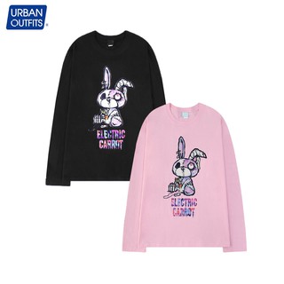 Áo Thun Tay Dài Nam Nữ Form Rộng URBAN OUTFITS In Thỏ CARROT TDO12 Unisex Cặp Đôi Hàn Quốc Outfit Big Size 100% Cotton