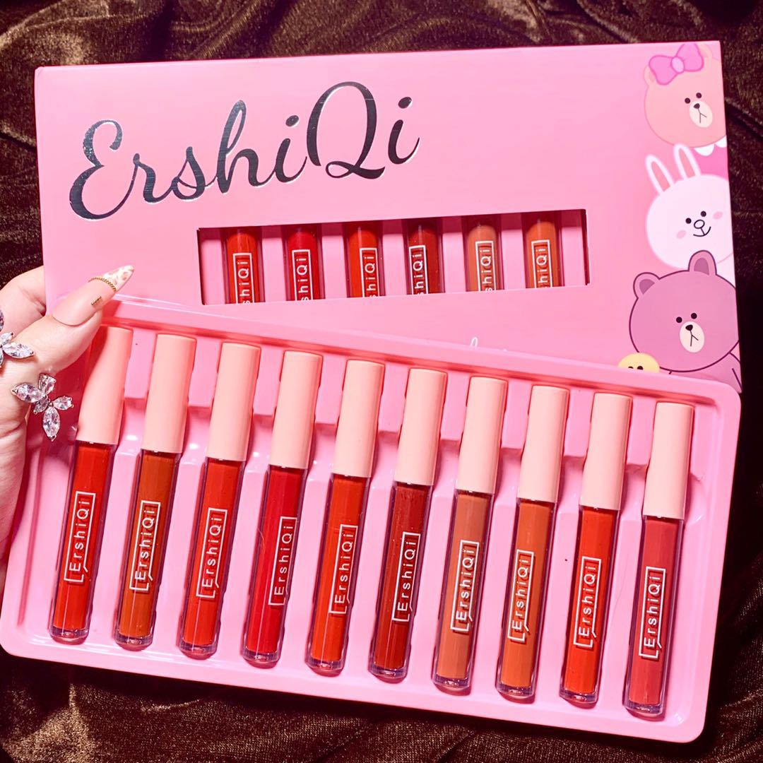 Set 10 Thỏi Son Kem Hiệu Ứng Lì Không Thấm Nước