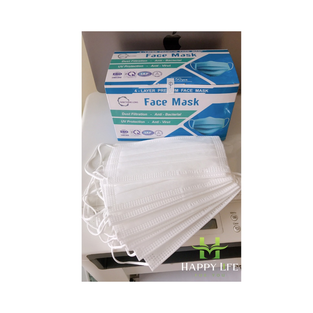 [Mã COSDAY giảm 8% đơn 150K] Khẩu trang y tế 4 lớp kháng khuẩn người lớn trẻ em (50 cái / hộp) - Happy Life for You | BigBuy360 - bigbuy360.vn