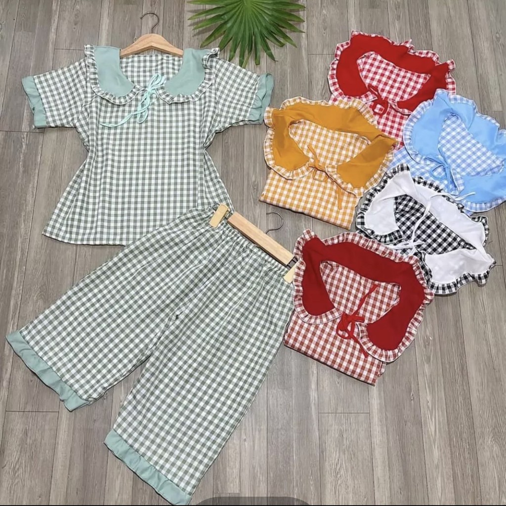 SET BỘ LỬNG KATE LỤA MỀM MỊN HOẠ TIẾT SIÊU XINH FREESIZE DƯỚI 56KG