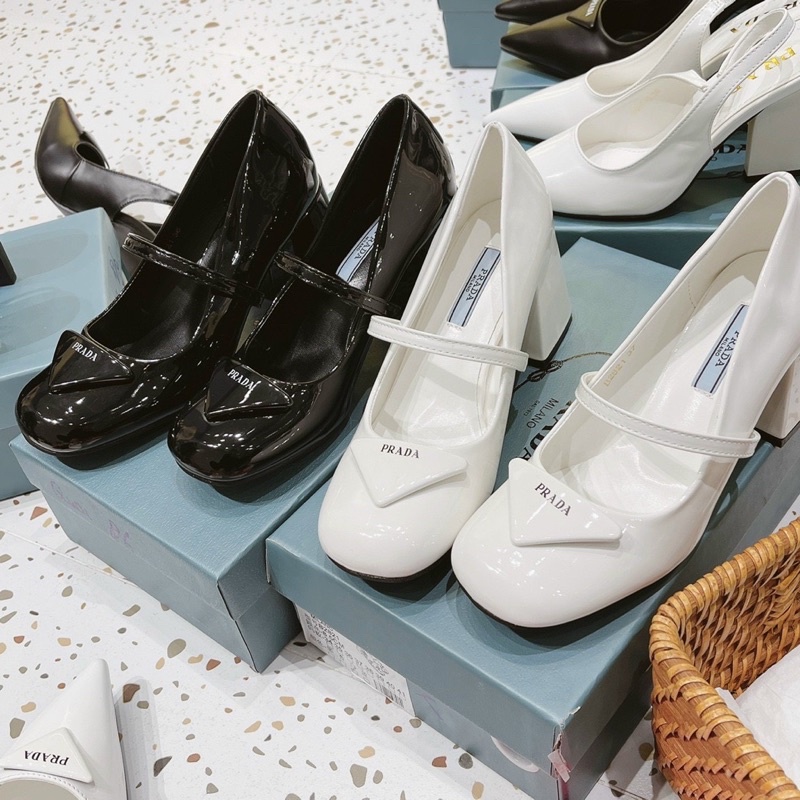 Giày cao gót pra da gót vuông qccc fullbox