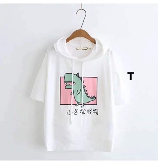 Bst Áo hoodie ngắn tay khủng long 5109 03