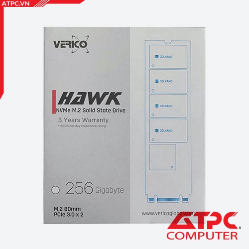 Ổ Cứng SSD Verico Hawk 256GB NVMe PCIe Gen3x2 M.2 2280