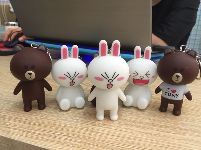 Móc khoá gấu brown, thỏ cony và vịt sally sỉ từ 10k