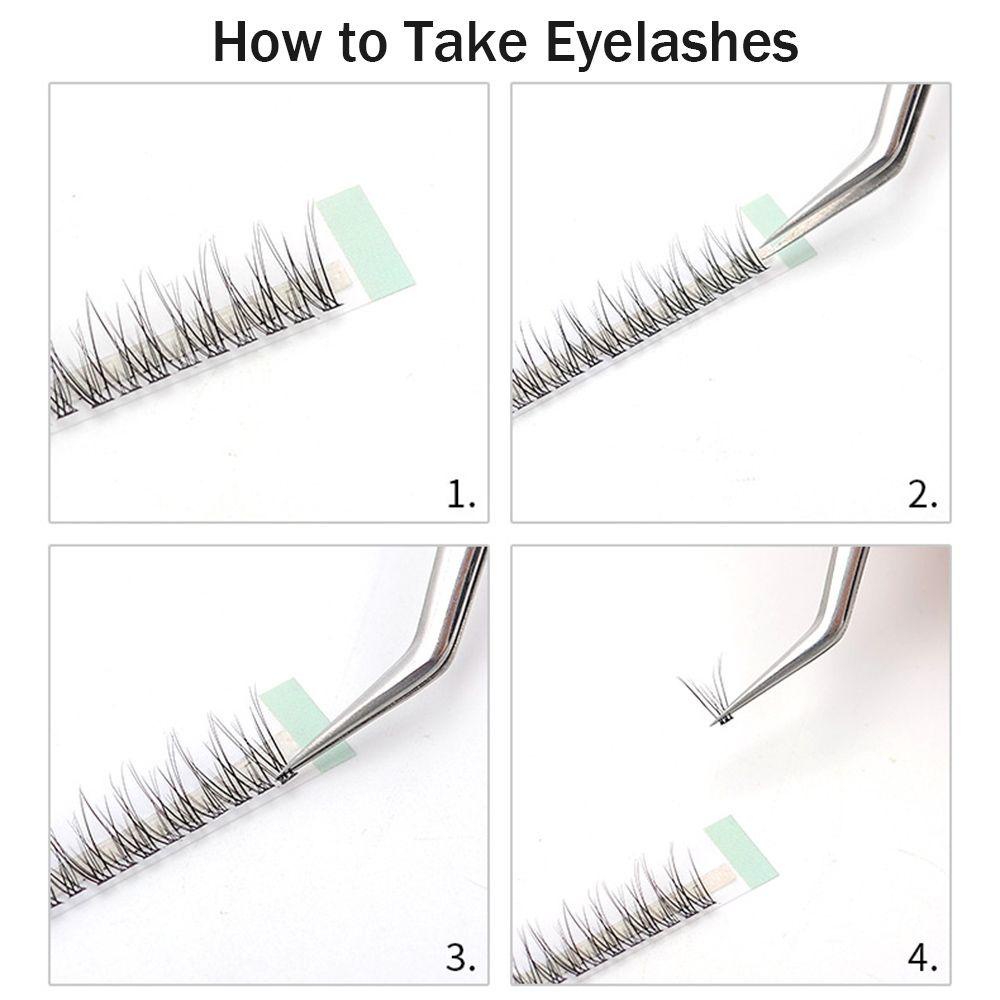 OCEANMAP Cặp Lông Mi Giả Tự Nhiên Lâu Trôi Kiểu Đuôi Cá DIY