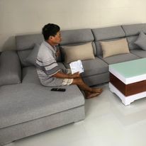 Sofa góc chữ L cao cấp cho phòng khách- Vải bố- Khung gỗ dầu- 3m2x1m6