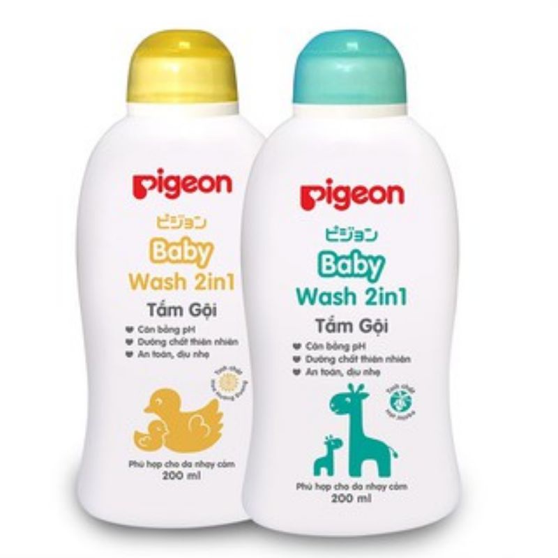 Sữa tắm gội toàn thân cho bé Pigeon Baby Wash 2in1 200ml