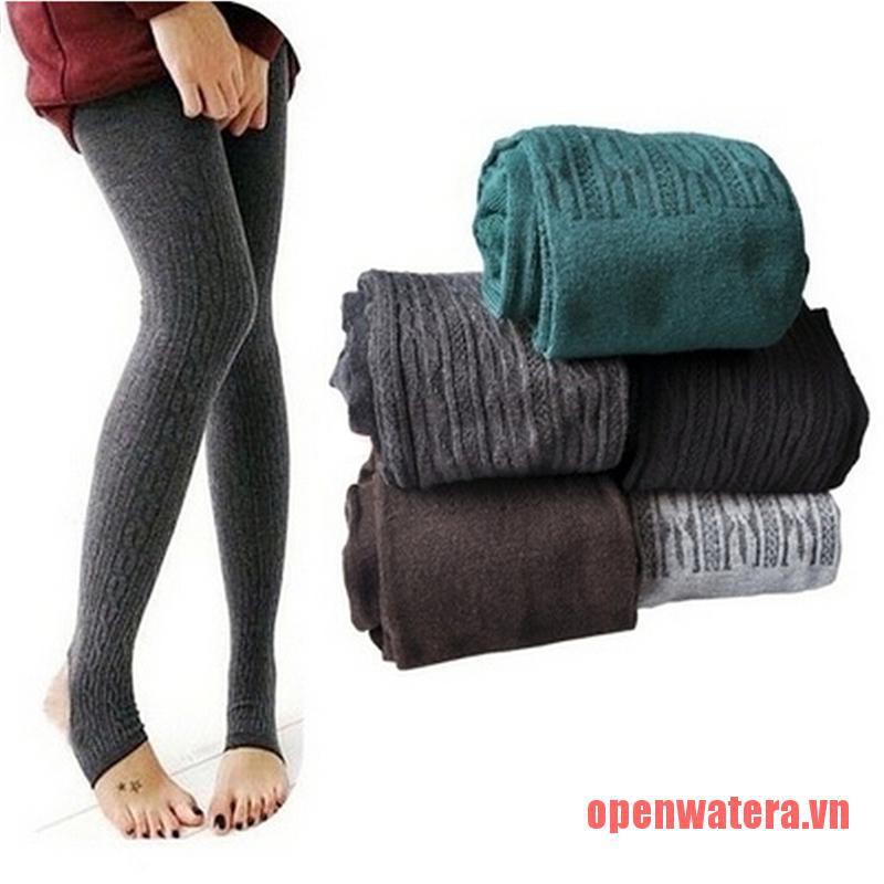 Quần bó sát dày giữ ấm thời trang mùa đông sành điệu cho nữ