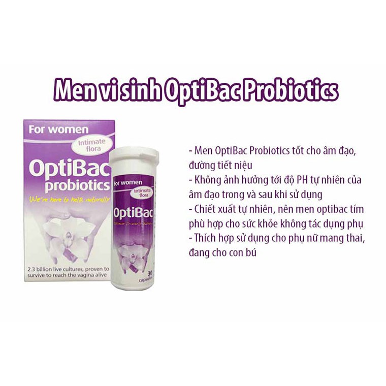 [HÀNG CHÍNH HÃNG] Men vi sinh Optibac tím phòng ngừa viêm nhiễm phụ khoa UK | BigBuy360 - bigbuy360.vn