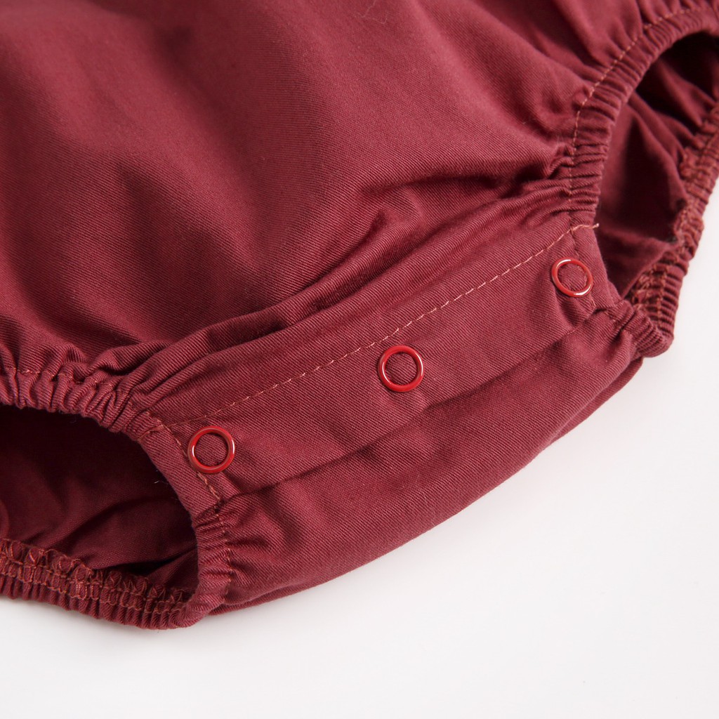 Sanlutoz Áo Liền Thân Sanlutoz Họa Tiết Bông Hoa Màu Đỏ Cho Bé Gái