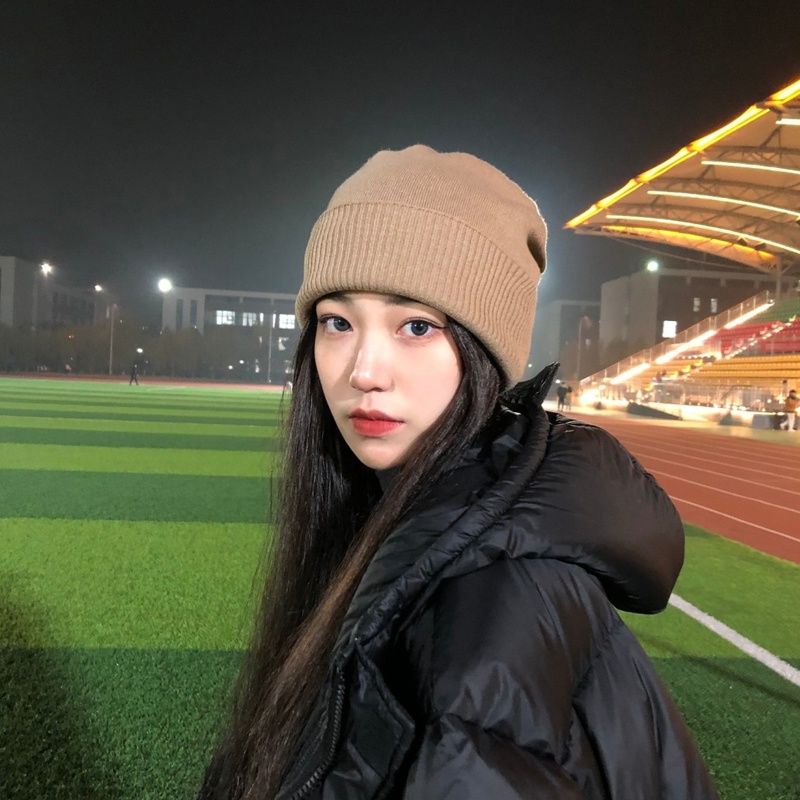 Mũ len trùm đầu giữ ấm co giãn tốt cho nam nữ