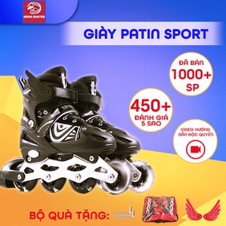 Giày patin trượt Sport  dành cho trẻ em người lớn có thể điều chỉnh to nhỏ batin batanh