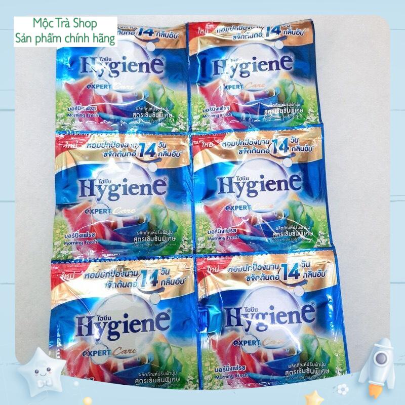 CHÍNH HÃNG - Nước xả vải Hygiene Thái Lan siêu đậm đặc, siêu thơm 20ml x 12 (12 gói/dây) đủ màu