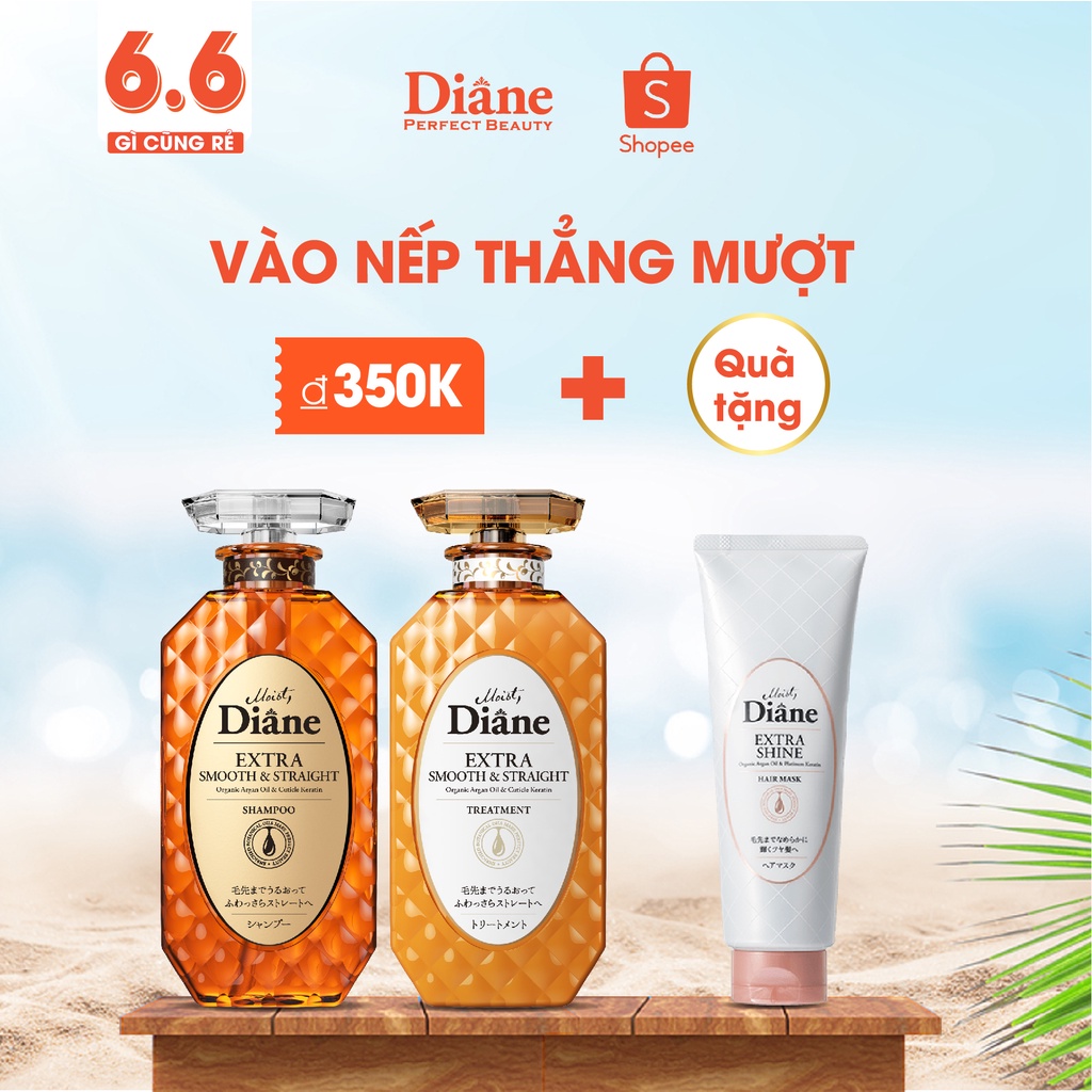 [Mã FMCGM100 - 10% đơn 500K] Combo bộ sản phẩm Gội Xả + Mặt nạ tóc Moist Diane