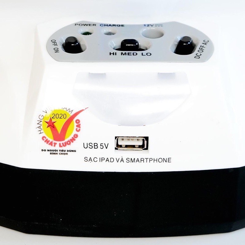 Quạt sạc tích điện có đèn 12” Honjianda HJD - FL 301 (1 bình/2 bình) | BigBuy360 - bigbuy360.vn